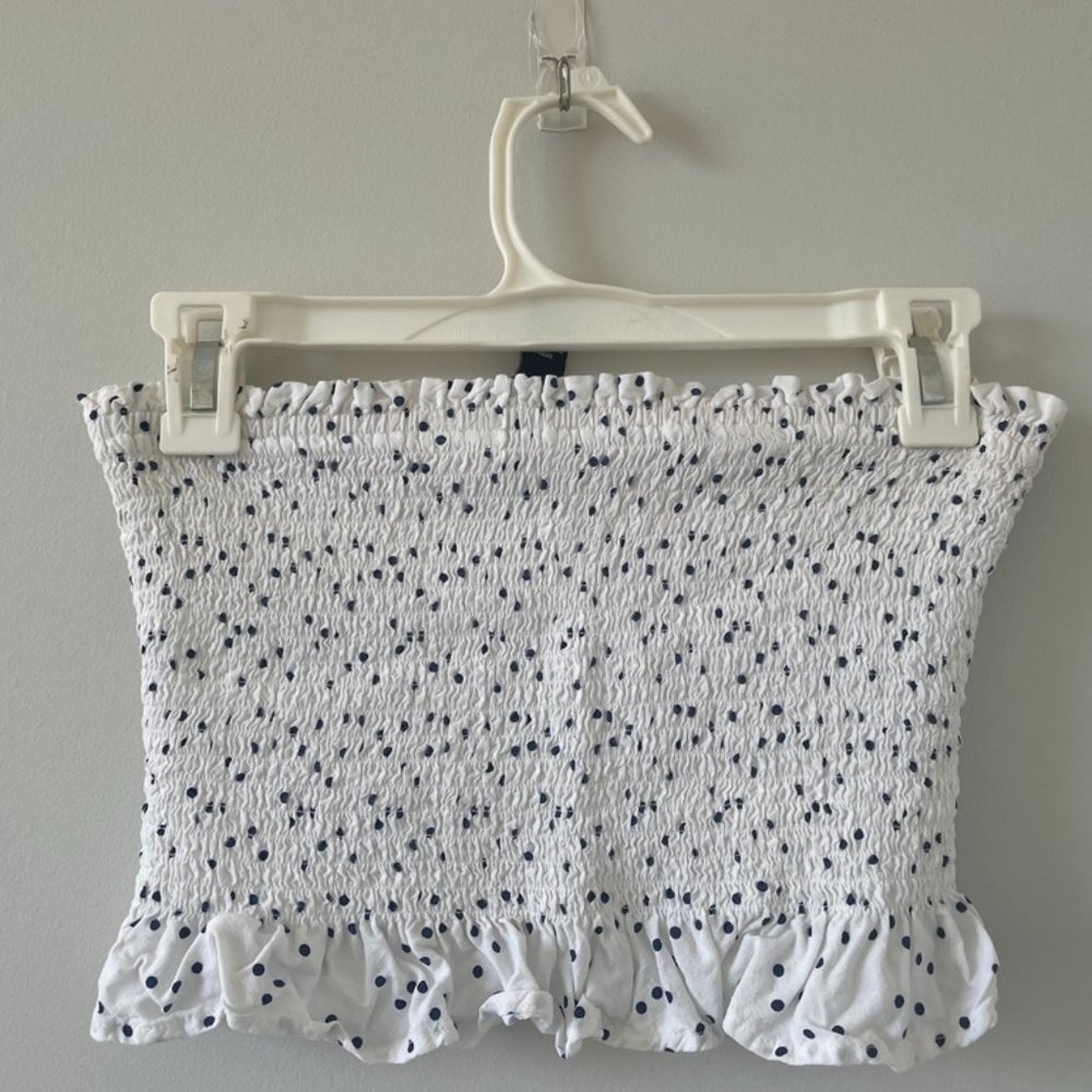 Scrunchy Tube Tob with Ruffle Trim